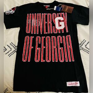 NWT Mitchell & Ness Georgia Bulldogs Premium Tee Mens XS.